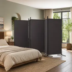 Compact 5-Panel Room Divider, Perfect for Any Space