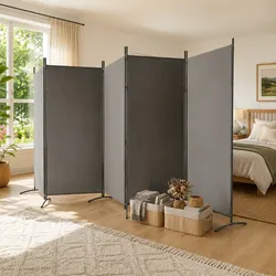 Compact 5-Panel Room Divider for Any Space