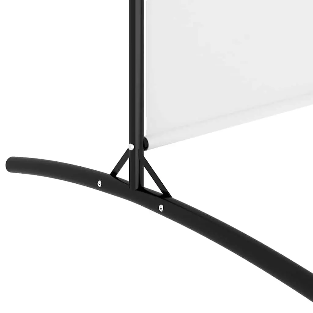 6-Panel Room Divider White Fabric Foldable Privacy Partition