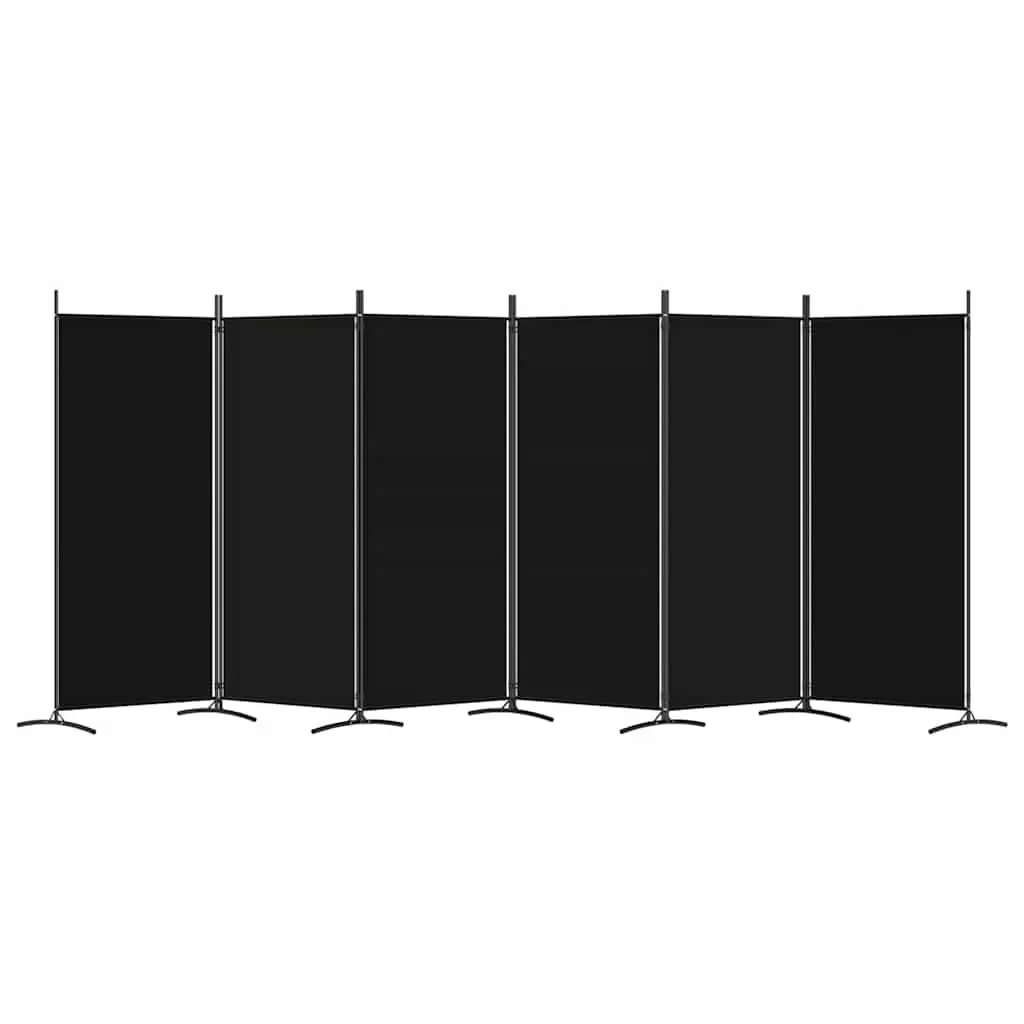 Room Divider 6 Panel Foldable Partition Screen Privacy Space Divider Black