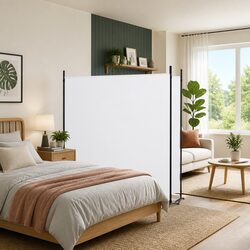 Compact and Efficient 2-Panel Room Divider 348x180cm