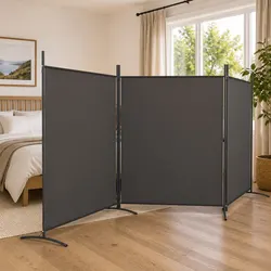 Compact 3-Panel Room Divider for Easy Setup