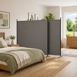 Compact 4-Panel Room Divider: Easy and Effective
