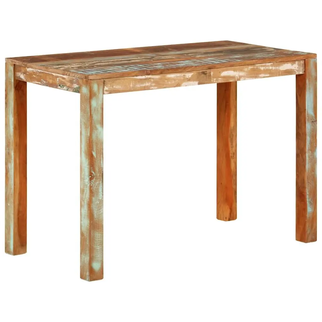 Dining Table Multicolour 110x55x76 cm Solid Reclaimed Wood Handmade Rustic Furniture