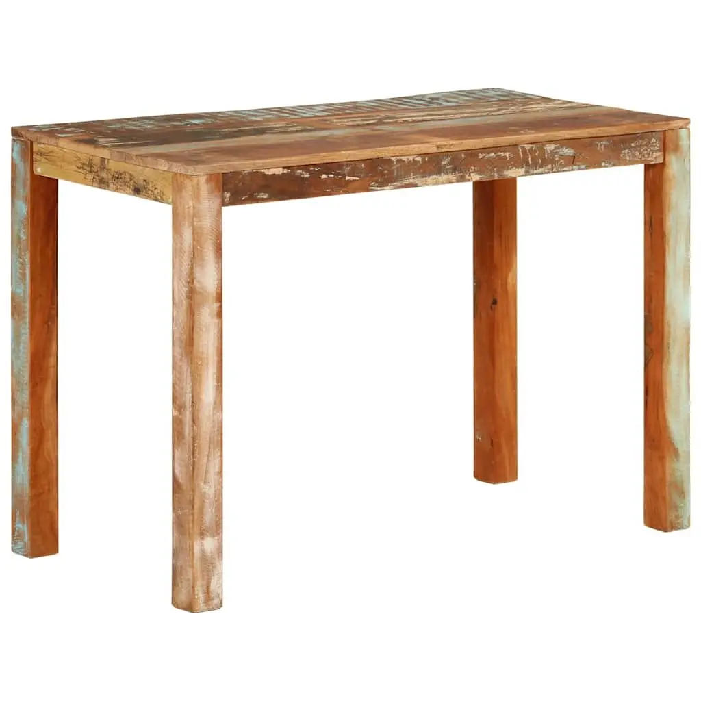 Dining Table Multicolour 110x55x76 cm Solid Reclaimed Wood Handmade Rustic Furniture