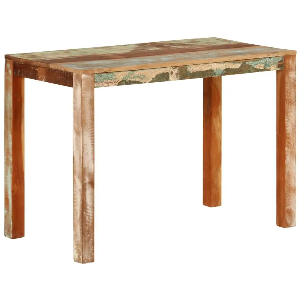 Dining Table Multicolour 110x55x76 cm Solid Reclaimed Wood Handmade Rustic Furniture