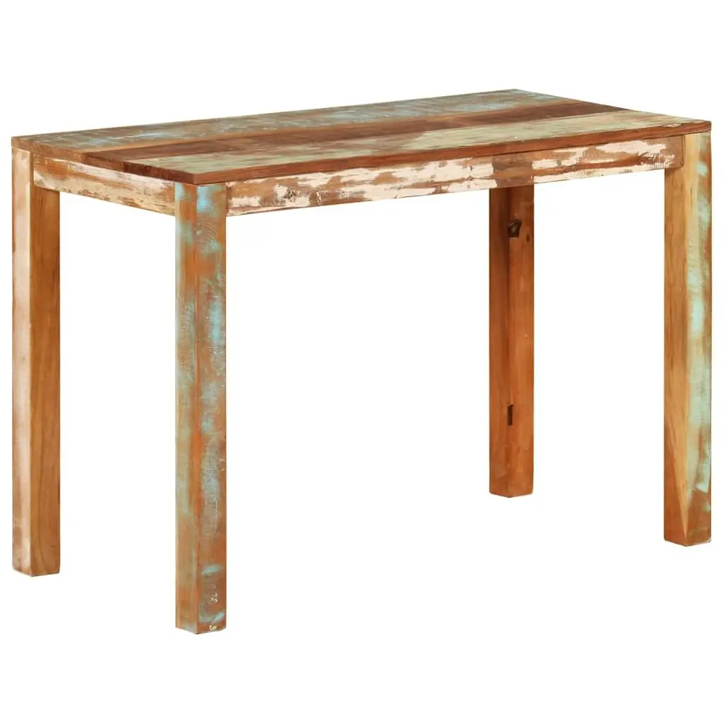 Dining Table Multicolour 110x55x76 cm Solid Reclaimed Wood Handmade Rustic Furniture