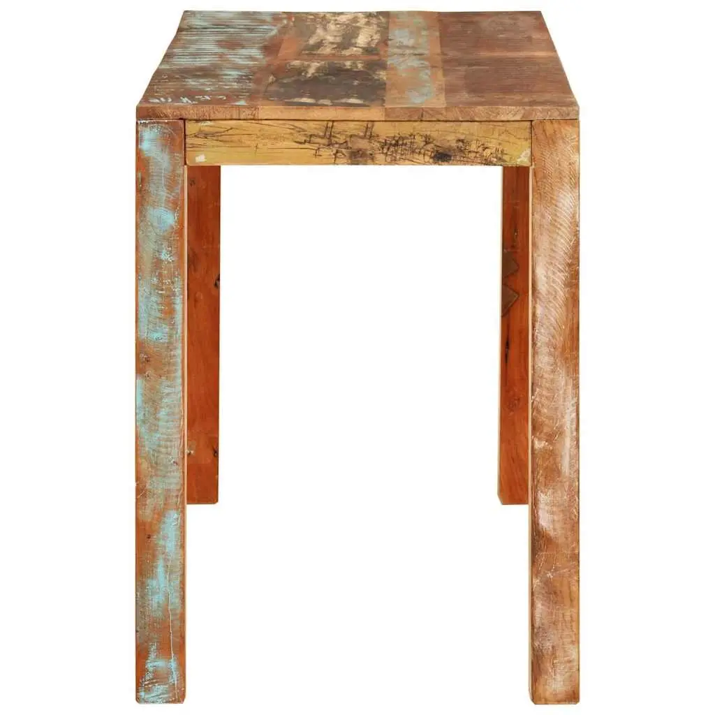 Dining Table Multicolour 110x55x76 cm Solid Reclaimed Wood Handmade Rustic Furniture