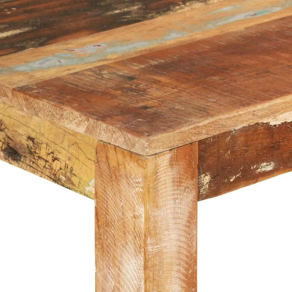 Dining Table Multicolour 110x55x76 cm Solid Reclaimed Wood Handmade Rustic Furniture