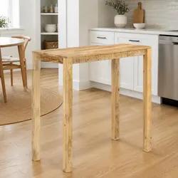 Compact Bar Table Made of Solid Wood 112x55x108 cm