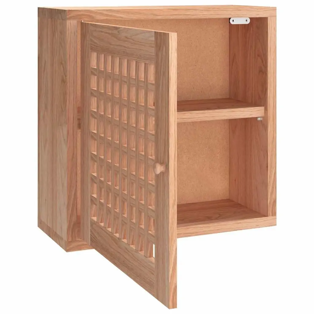 Wall Cabinet Brown 42x18x42cm Solid Wood 2 Compartment