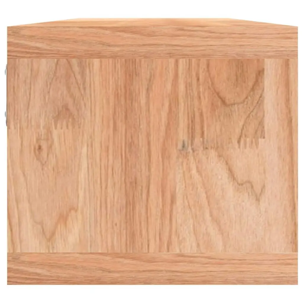 Wall Shelf Brown 62x18x16 cm Solid Wood with 4 Removable Baskets Storage Organiser