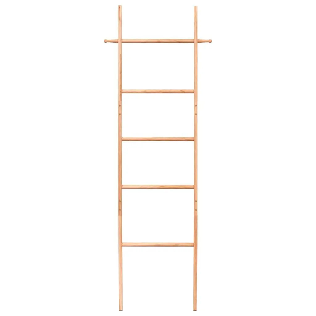 Towel Ladder Brown 170 cm Solid Wood 4 Rungs Storage Rack Bathroom Bedroom Home Decor