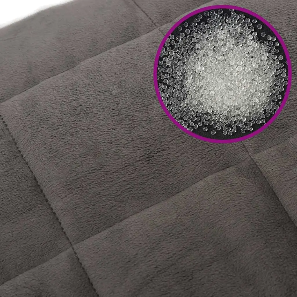 Weighted Blanket 150x200cm Grey 7kg Gentle Pressure Sleep Aid