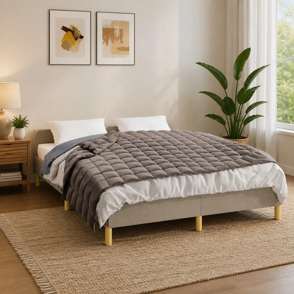 Weighted Blanket Grey 150x200 cm 11 kg Pressure Relief Bedding