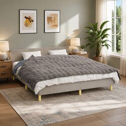 Grey Weighted Blanket 155x220cm 7kg - Simple Yet Effective