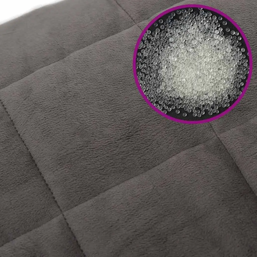 Weighted Blanket Grey 155x220cm 7kg Dual-Sided Fabric Even Pressure Sleep Comfort Quilt
