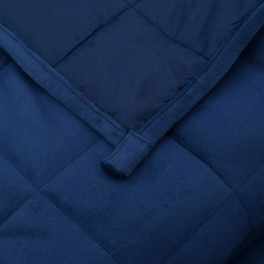 Weighted Blanket Blue 155x220cm 7kg Breathable Fabric Even Weight Distribution