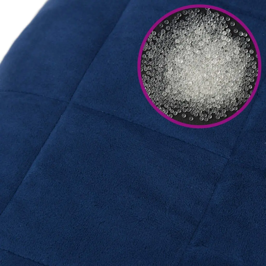 Weighted Blanket Blue 155x220cm 7kg Breathable Fabric Even Weight Distribution