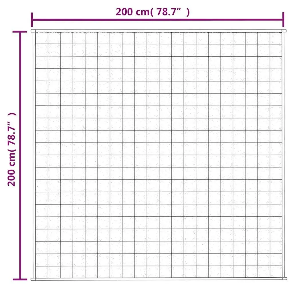Weighted Blanket 200x200cm Blue 13kg Soft Filling Pressure Therapy