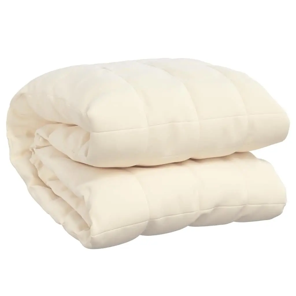Weighted Blanket Light Cream 120x180 cm 9 kg Soft Comfortable Pressure Sleep Aid