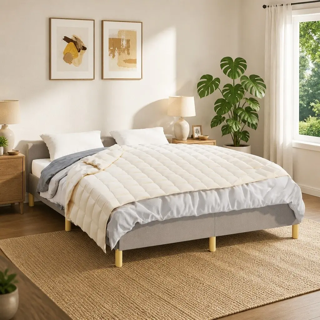 Weighted Blanket Light Cream 150x200 cm 7 kg Soft Sleep Comfort