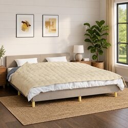 Light Cream Weighted Blanket 155x220 cm - Perfect for Relaxation