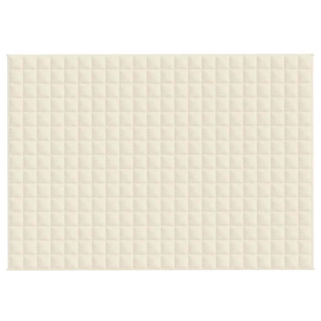 Weighted Blanket Light Cream 155x220 cm 7 kg Breathable Fabric Sleep Comfort