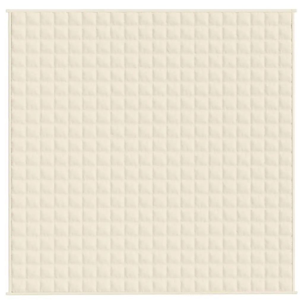 Weighted Blanket Cream 200x200 cm 9 kg Therapeutic Comfort Sleep Pressure Relief