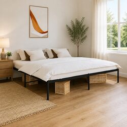 Confident King Metal Bed Frame 183x203cm in Black