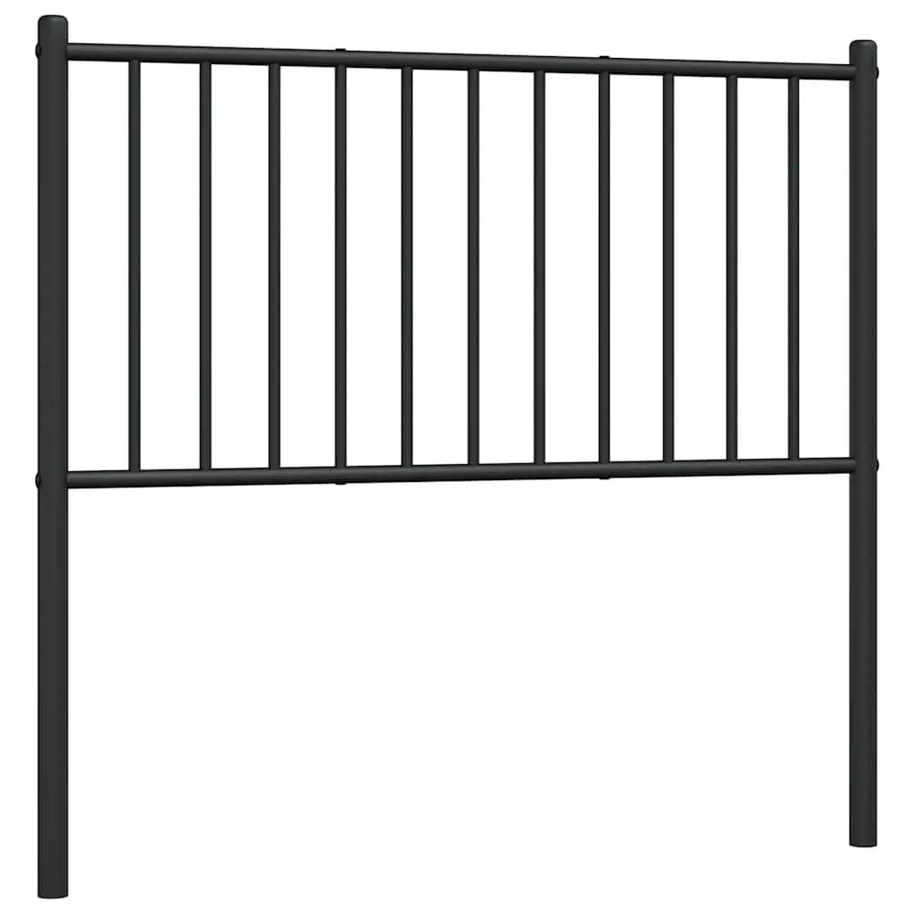 Metal Headboard Black 90cm Sturdy Powder-coated Steel Back Support