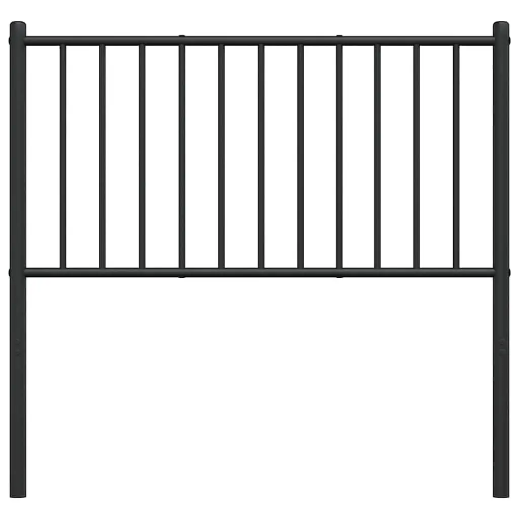 Metal Headboard Black 90cm Sturdy Powder-coated Steel Back Support