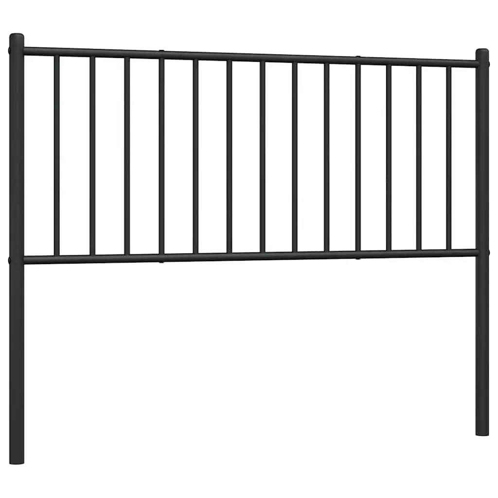 Metal Headboard Black 107cm Powder Coated Steel Frame Sturdy Construction