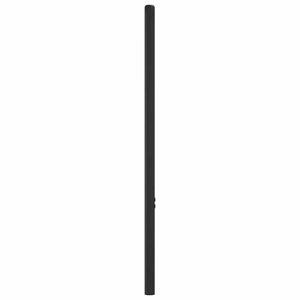 Metal Headboard Black 107cm Powder Coated Steel Frame Sturdy Construction