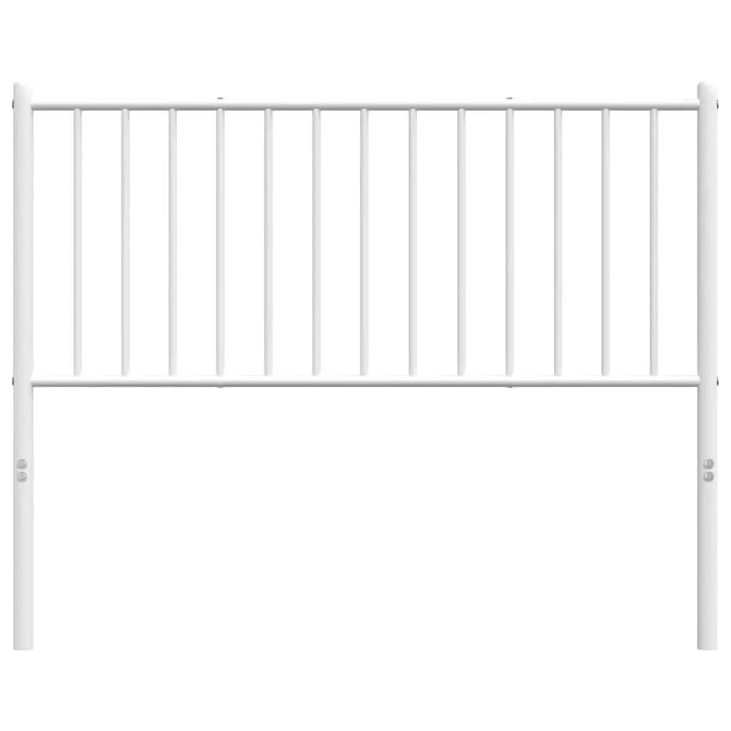 Metal Headboard Sturdy Support White 107cm Steel for Bedroom