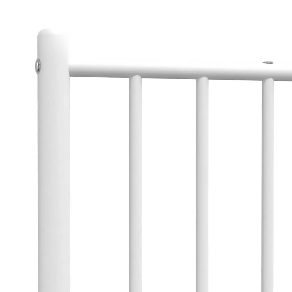 Metal Headboard Sturdy Support White 107cm Steel for Bedroom