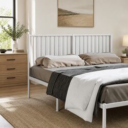 150cm White Metal Headboard – Simple Yet Effective