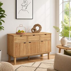 Solid Wood Sideboard with Ample Storage Options