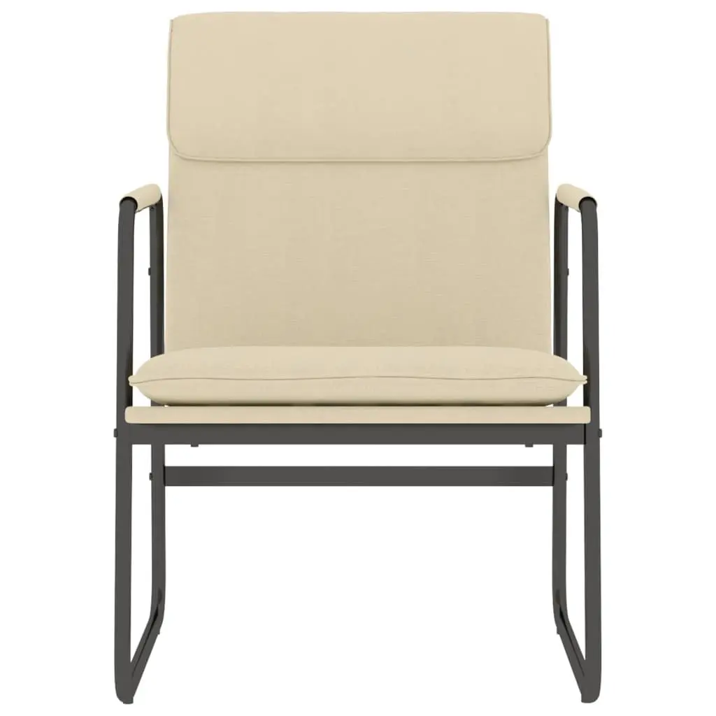 Lounge Chair Cream Fabric Upholstered Armchair Recliner Living Room Furniture