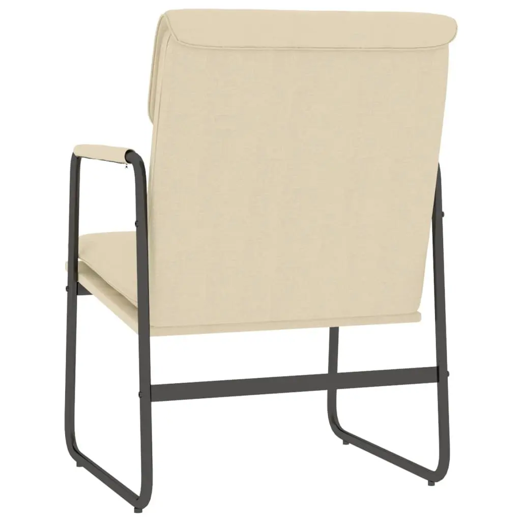 Lounge Chair Cream Fabric Upholstered Armchair Recliner Living Room Furniture