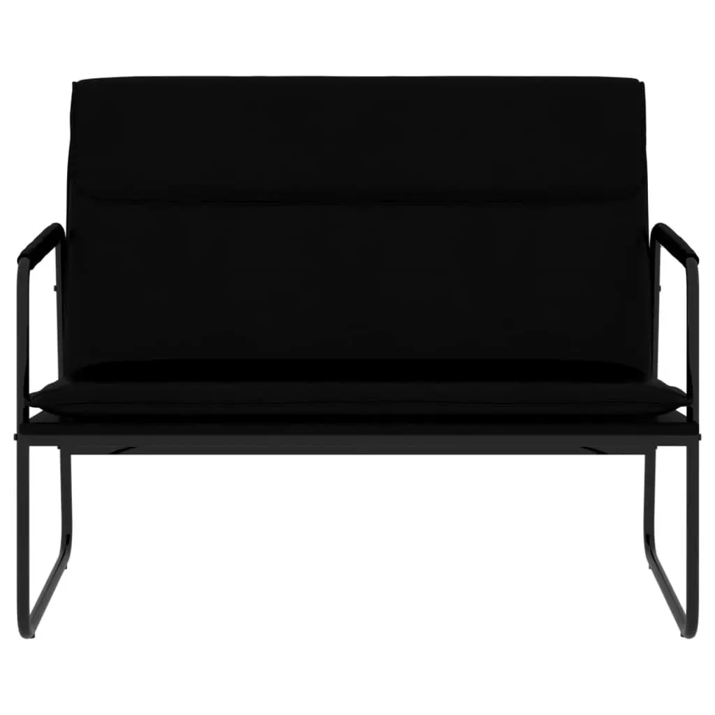 Faux Leather Bench Black Upholstered Padded Back Rest Home Furniture