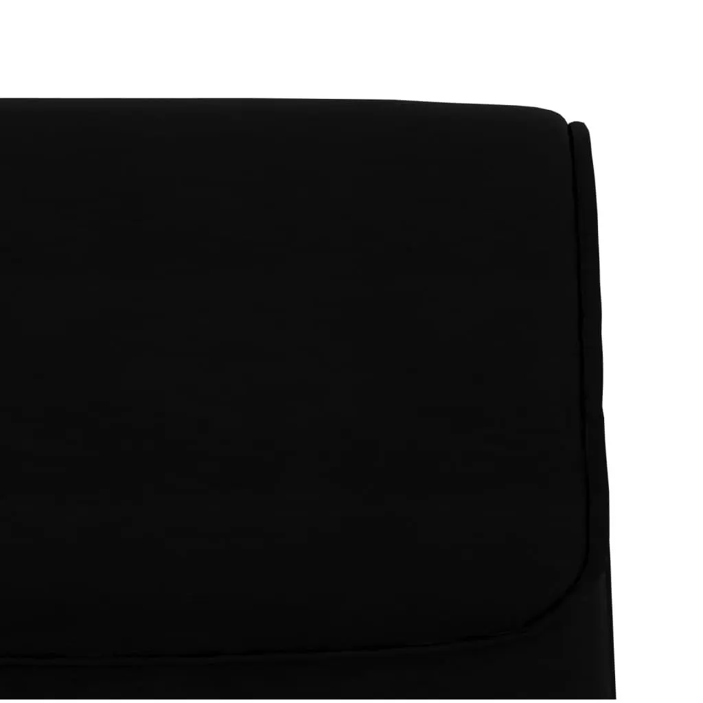 Faux Leather Bench Black Upholstered Padded Back Rest Home Furniture
