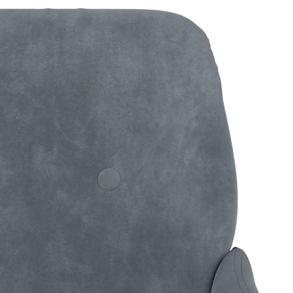 Armchair Dark Grey Velvet Upholstered Lounge Chair Relaxation