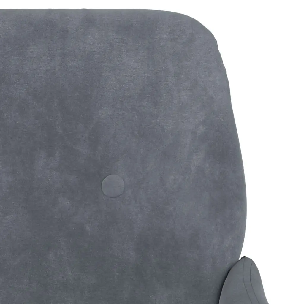 Bench Dark Grey Velvet Upholstered Seating Padded Seat Armrest Living Room Furniture