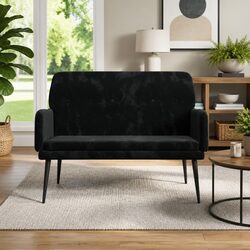 Black Velvet Bench Seat