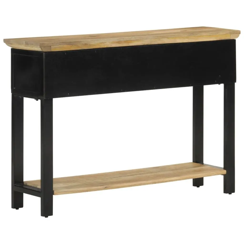 Console Table Brown 110x30x75cm Solid Mango Wood 2 Drawers Shelf Storage