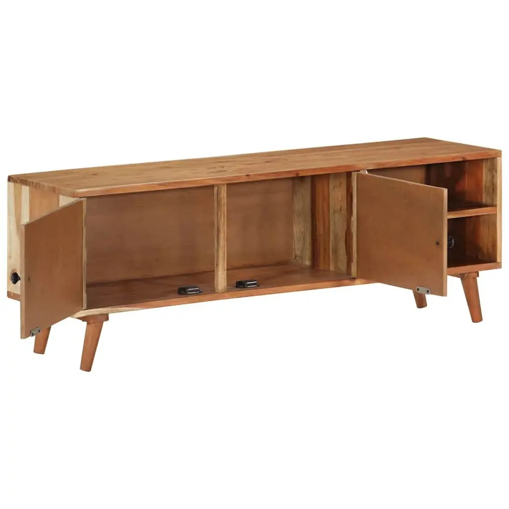 TV Cabinet Brown 112x30x40 cm Solid Wood Acacia Storage Unit Media Stand