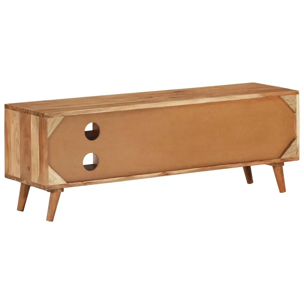 TV Cabinet Brown 112x30x40 cm Solid Wood Acacia Storage Unit Media Stand