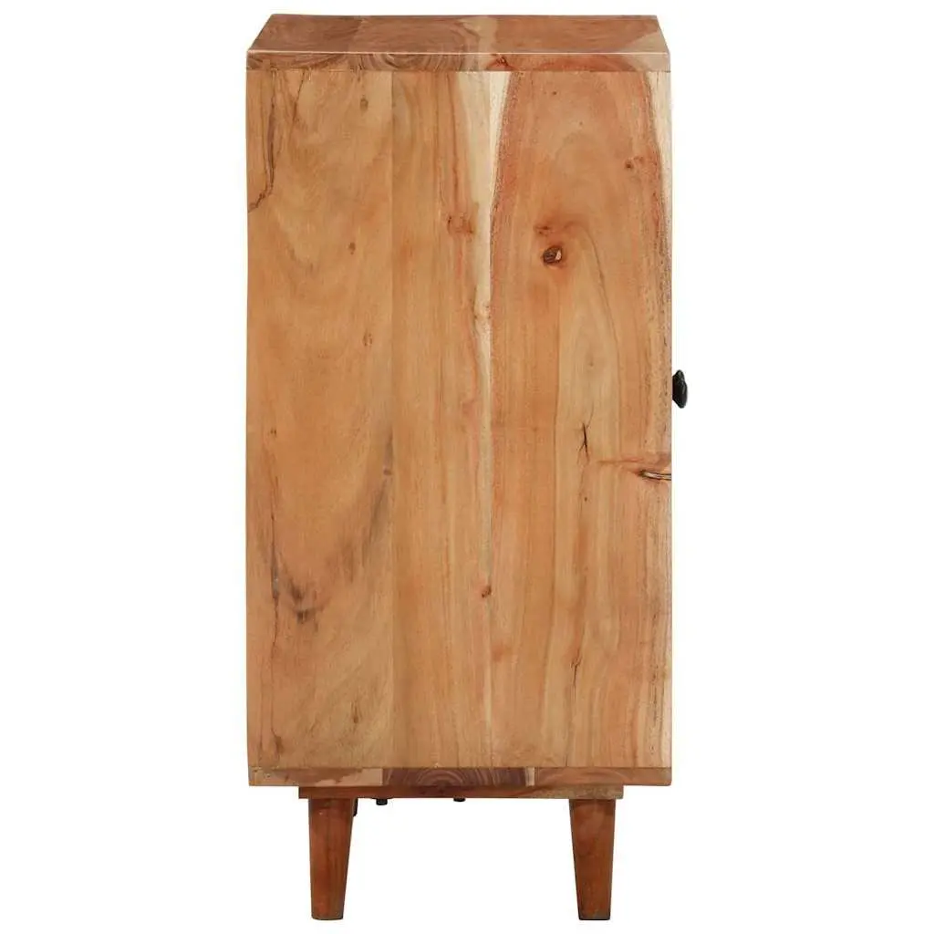 Solid Wood Sideboard Storage Cabinet Brown 60W x 35D x 74H cm Multiple Compartments with Doors