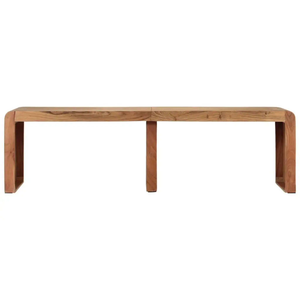 Wooden Bench Brown 160x38x45 cm Solid Acacia Rustic Farmhouse Style Seating Furniture